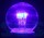 Лампа шар e27 6 LED  Ø45мм - синяя, прозрачная колба, эффект лампы накаливания